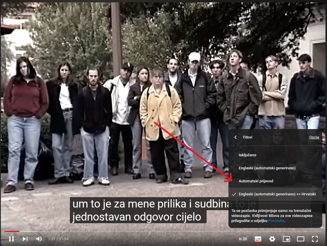 Odabir automatskog prijevoda