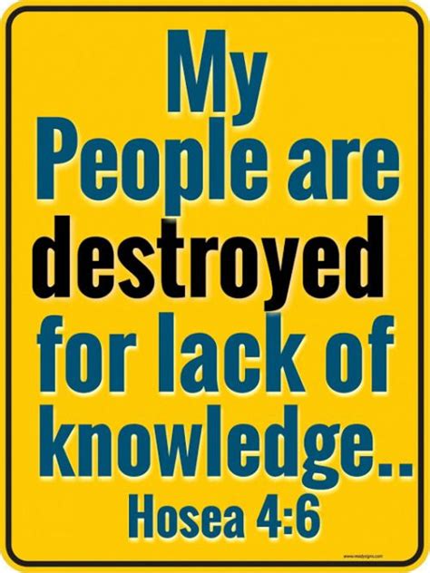 Moj narod umire zbog neznanja...